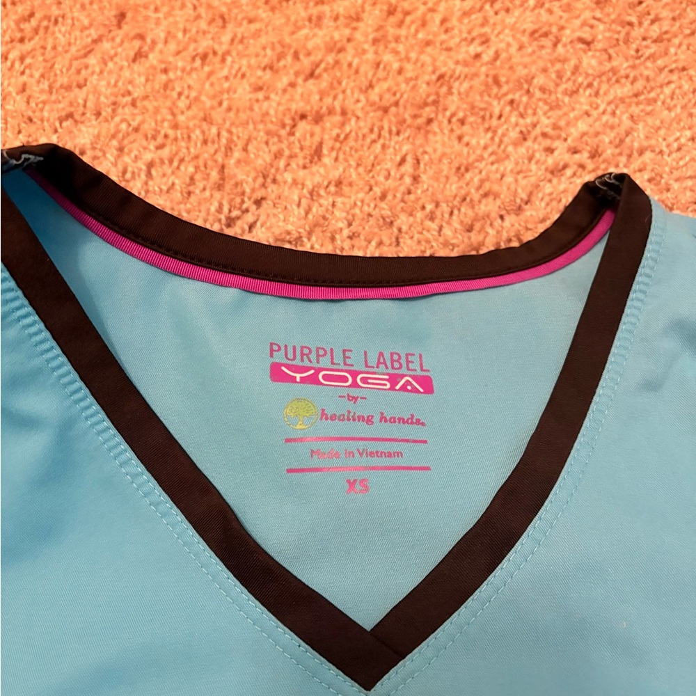 Healing Hands Blue and Black Scrub Set - Picture 2 of 3